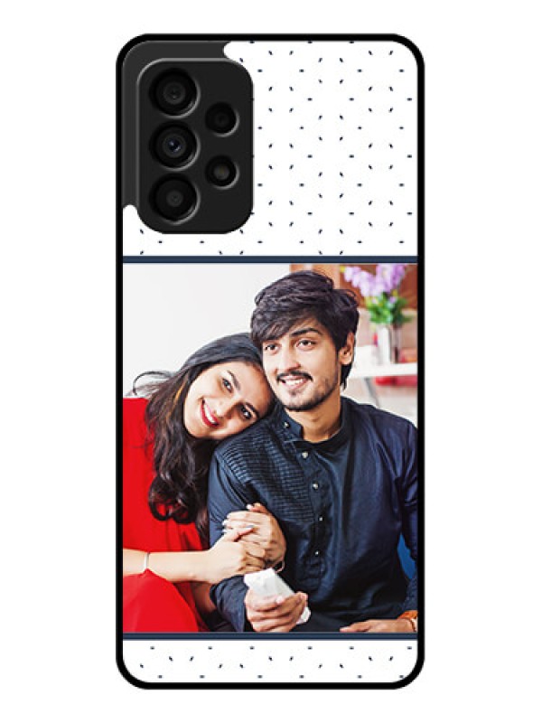 Custom Galaxy A73 5G Personalized Glass Phone Case - Premium Dot Design