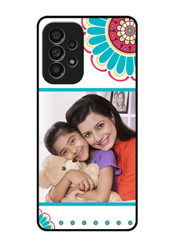 Galaxy A73 5G Custom Glass Phone Case - Flower Design