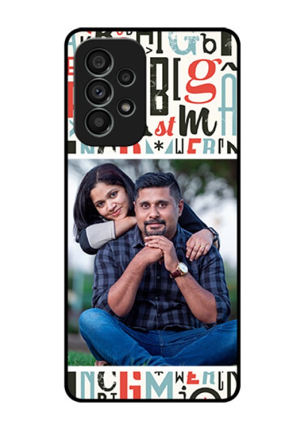 Galaxy A73 5G Personalized Glass Phone Case - Alphabet Design