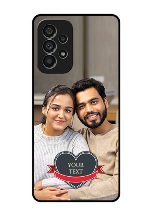 Galaxy A73 5G Custom Glass Phone Case - Just Married Couple Design