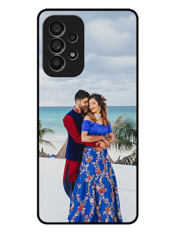Custom Galaxy A73 5G Photo Printing on Glass Case - Upload Full Picture Design