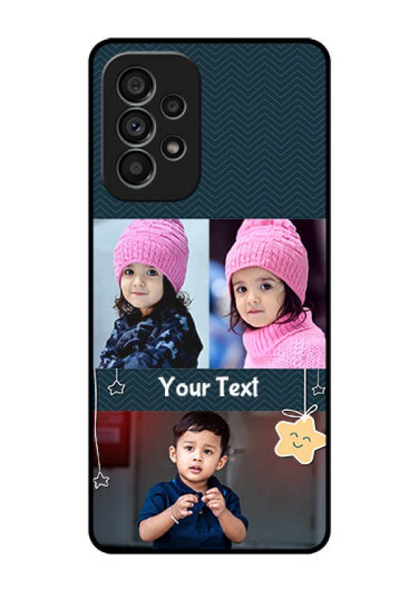 Galaxy A73 5G Custom Glass Mobile Case - Hanging Stars Design