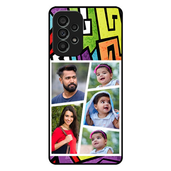 Galaxy A73 5G Custom Glass Phone Case - Graffiti pattern Design