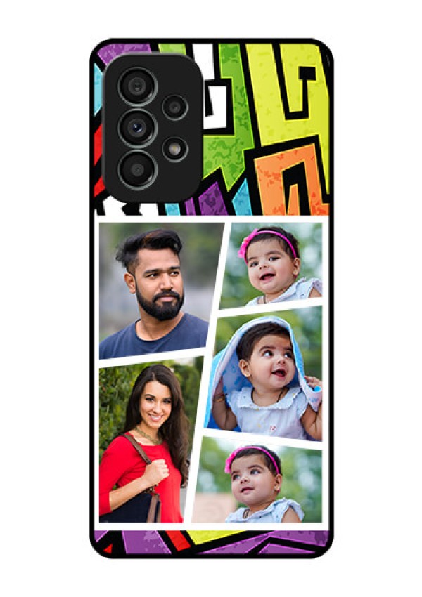 Galaxy A73 5G Custom Glass Phone Case - Graffiti pattern Design