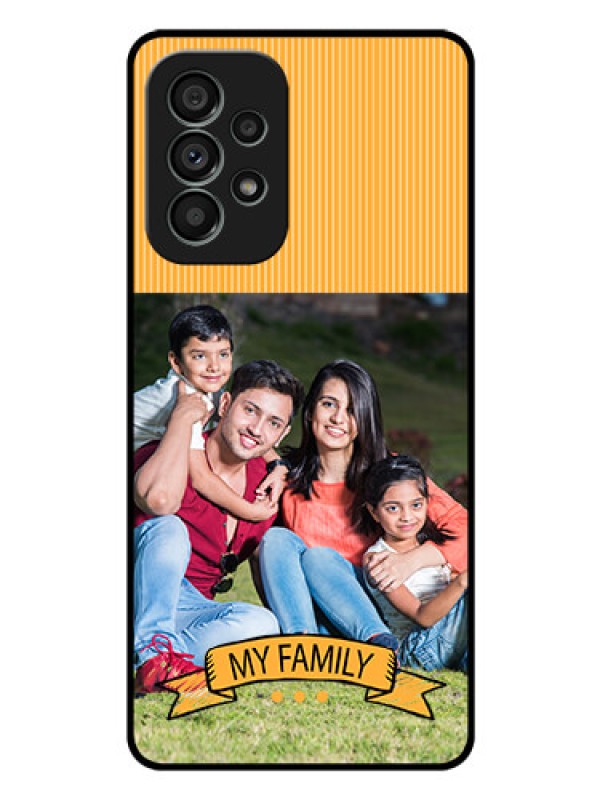 Custom Galaxy A73 5G Custom Glass Phone Case - My Family Design