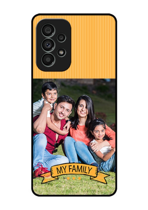 Galaxy A73 5G Custom Glass Phone Case - My Family Design