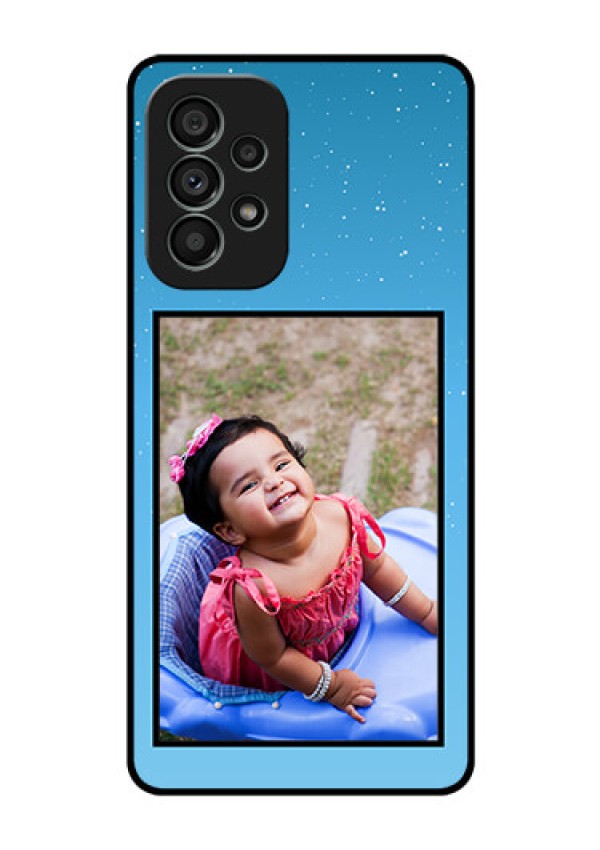 Galaxy A73 5G Custom Glass Mobile Case - Wave Pattern Colorful Design