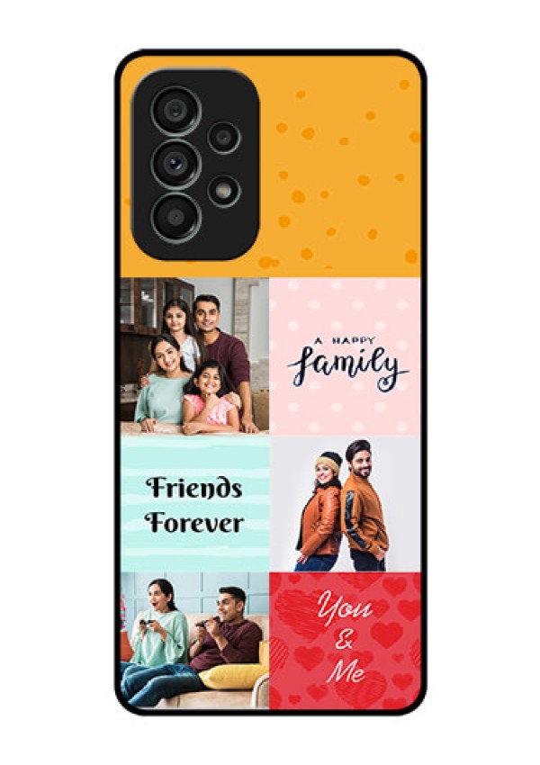 Galaxy A73 5G Personalized Glass Phone Case - Images with Quotes Design