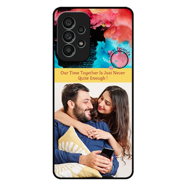 Galaxy A73 5G Custom Glass Mobile Case - Quote with Acrylic Painting Design