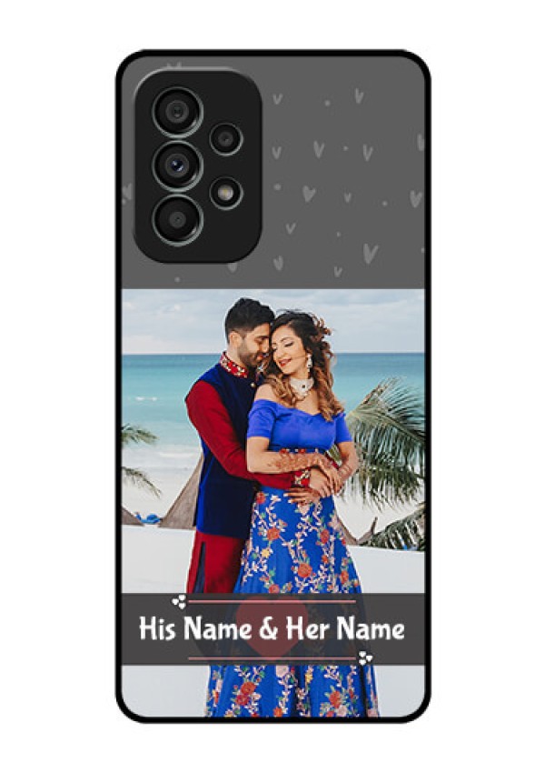 Galaxy A73 5G Custom Glass Mobile Case - Buy Love Design with Photo Online