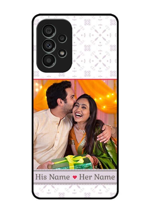 Galaxy A73 5G Custom Glass Mobile Case - with Photo and Ethnic Design