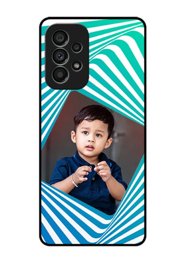 Galaxy A73 5G Personalized Glass Phone Case - Abstract Spiral Design