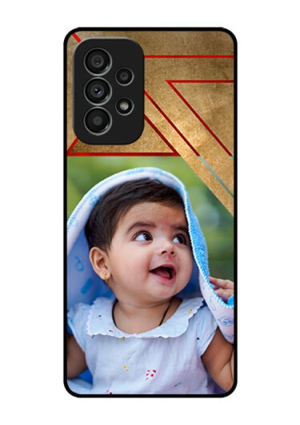Galaxy A73 5G Personalized Glass Phone Case - Gradient Abstract Texture Design