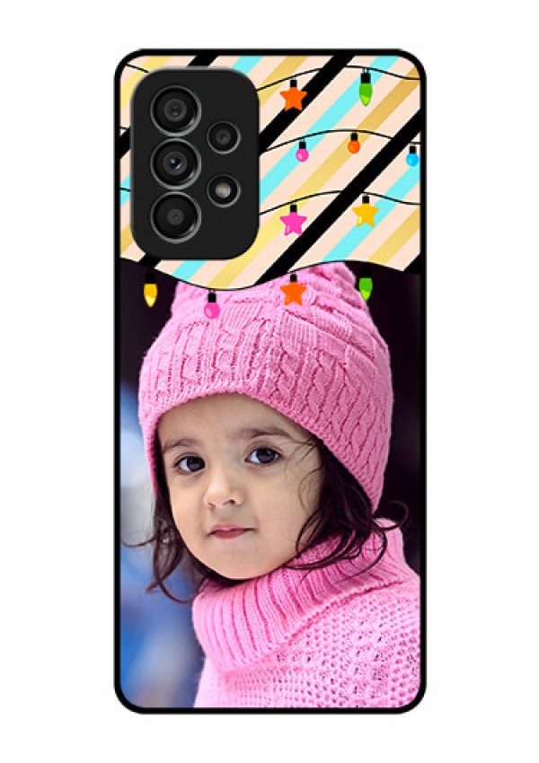 Galaxy A73 5G Custom Glass Mobile Case - Lights Hanging Design