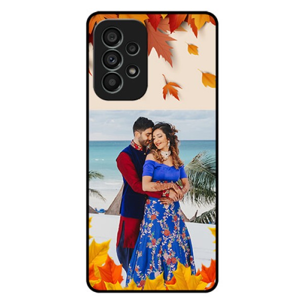 Galaxy A73 5G Photo Printing on Glass Case - Autumn Maple Leaves Design Galaxy A73 5G Photo Printing on Glass Case - Autumn Maple Leaves Design