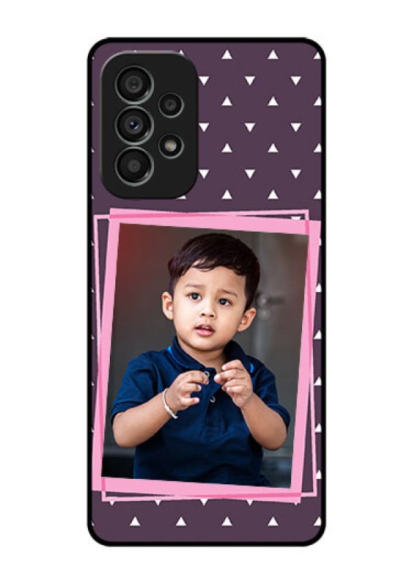 Galaxy A73 5G Custom Glass Mobile Case - Triangle Pattern Dotted Design