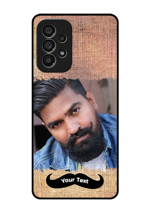 Galaxy A73 5G Personalized Glass Phone Case - with Texture Design