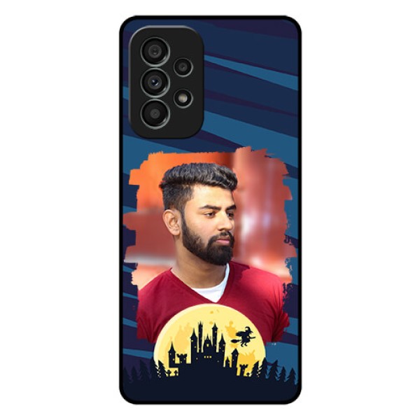 Galaxy A73 5G Photo Printing on Glass Case - Halloween Witch Design Galaxy A73 5G Photo Printing on Glass Case - Halloween Witch Design