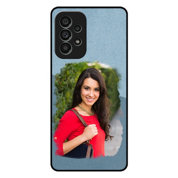 Galaxy A73 5G Custom Glass Mobile Case - Grunge Line Art Design