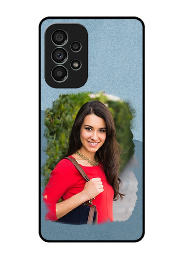 Galaxy A73 5G Custom Glass Mobile Case - Grunge Line Art Design