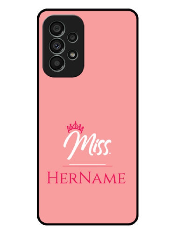 Custom Galaxy A73 5G Custom Glass Phone Case Mrs with Name