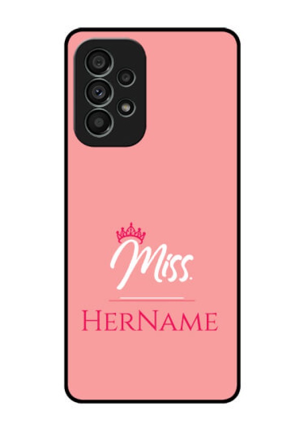 Galaxy A73 5G Custom Glass Phone Case Mrs with Name