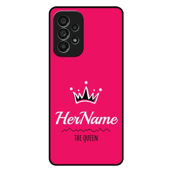 Galaxy A73 5G Glass Phone Case Queen with Name Galaxy A73 5G Glass Phone Case Queen with Name