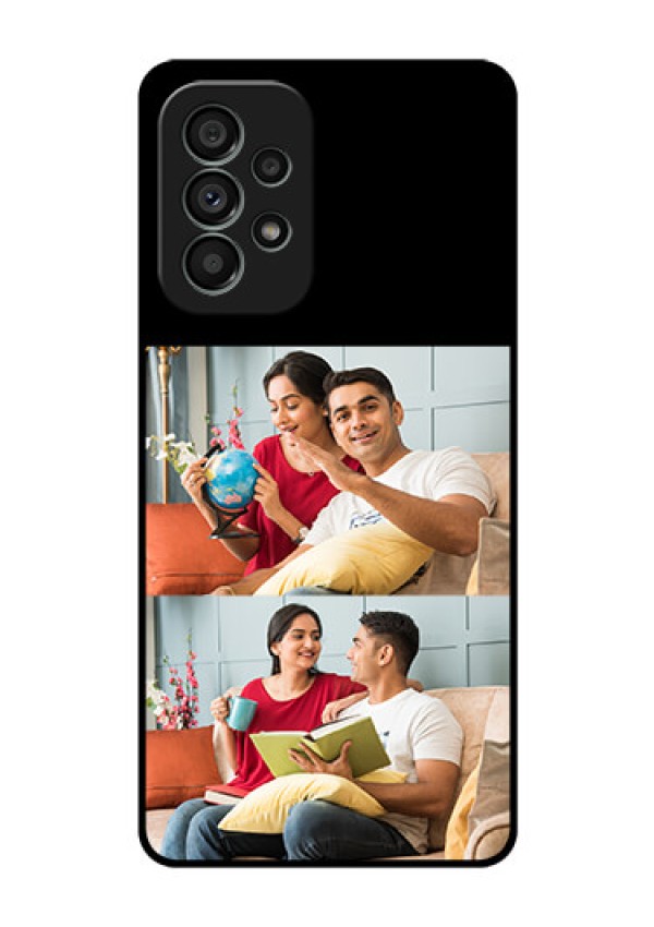 Galaxy A73 5G 2 Images on Glass Phone Cover