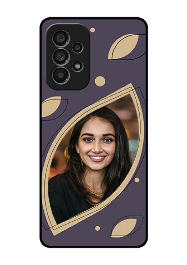 Galaxy A73 5G Custom Glass Mobile Case - Falling Leaf Design