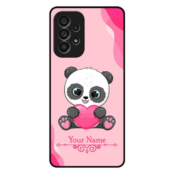 Galaxy A73 5G Custom Glass Mobile Case - Cute Panda Design
