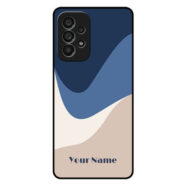 Galaxy A73 5G Custom Glass Phone Case - Abstract Drip Art Design