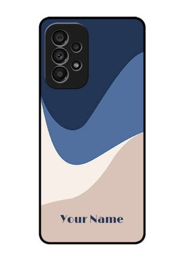 Galaxy A73 5G Custom Glass Phone Case - Abstract Drip Art Design
