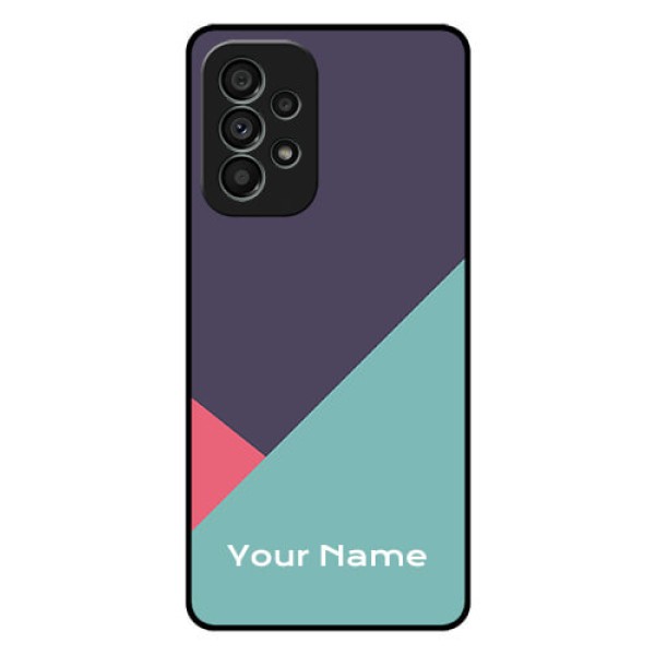 Galaxy A73 5G Custom Glass Mobile Case - Tri Color abstract Design