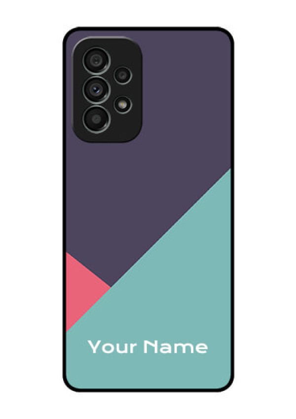 Galaxy A73 5G Custom Glass Mobile Case - Tri Color abstract Design