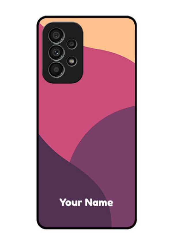 Galaxy A73 5G Custom Glass Phone Case - Mixed Multi-colour abstract art Design