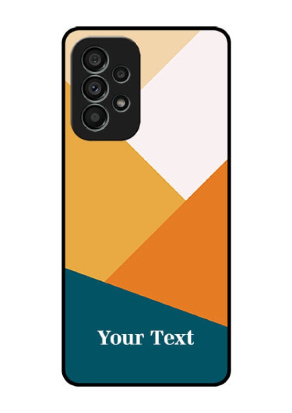 Galaxy A73 5G Personalized Glass Phone Case - Stacked Multi-colour Design