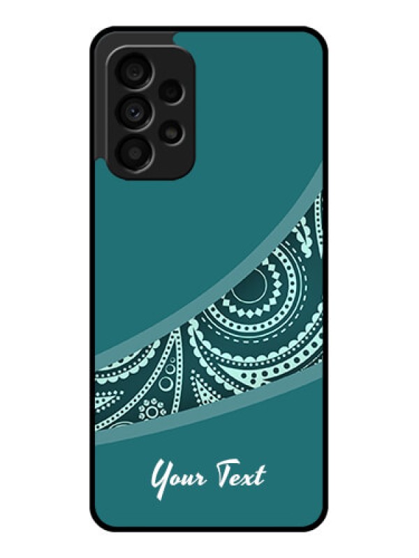 Custom Galaxy A73 5G Photo Printing on Glass Case - semi visible floral Design