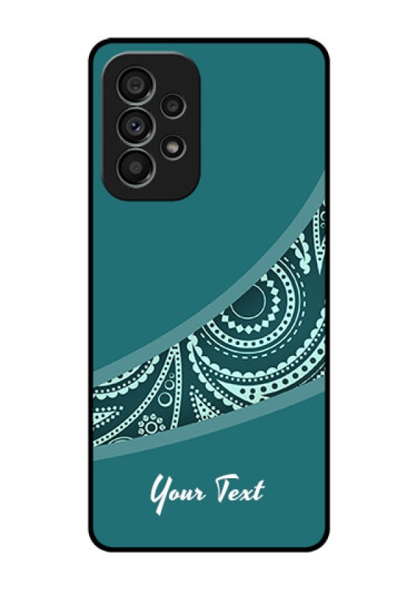 Galaxy A73 5G Photo Printing on Glass Case - semi visible floral Design