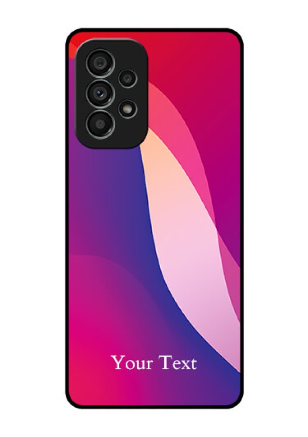Galaxy A73 5G Personalized Glass Phone Case - Digital abstract Overlap Design