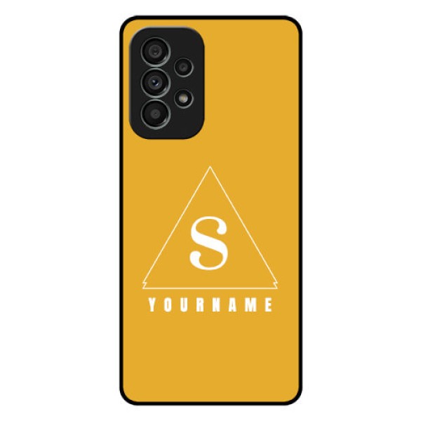 Galaxy A73 5G Personalized Glass Phone Case - simple triangle Design