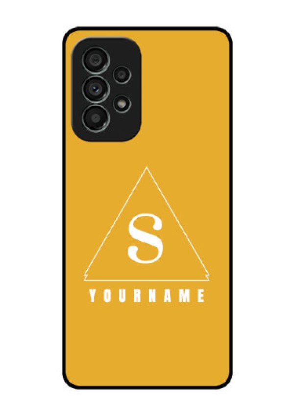 Galaxy A73 5G Personalized Glass Phone Case - simple triangle Design