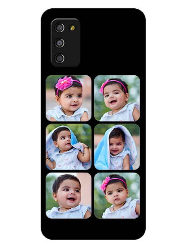 Custom Galaxy F02s Photo Printing on Glass Case  - Multiple Pictures Design