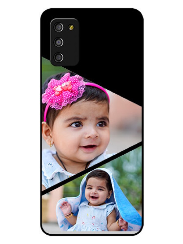 Custom Galaxy F02s Custom Glass Phone Case  - Semi Cut Design