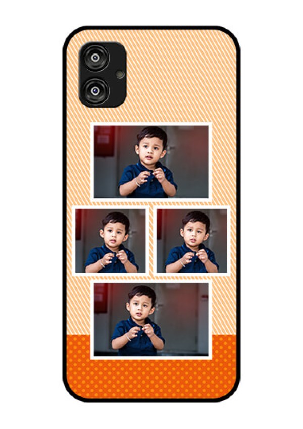 Samsung Galaxy F04 Photo Printing on Glass Case - Bulk Photos Upload Design