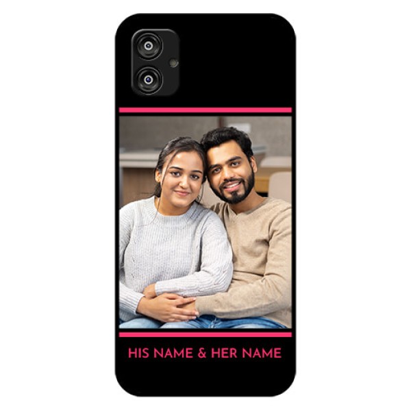 Samsung Galaxy F04 Custom Glass Mobile Case - with Add Text Design