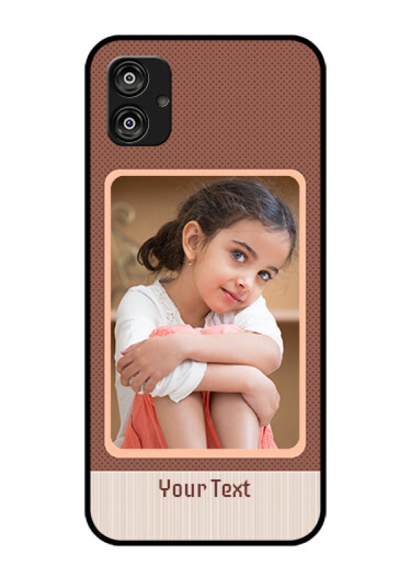 Samsung Galaxy F04 Custom Glass Phone Case - Simple Pic Upload Design