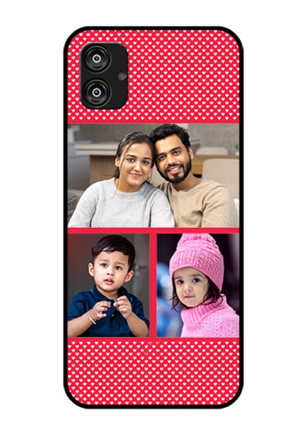 Samsung Galaxy F04 Personalized Glass Phone Case - Bulk Pic Upload Design