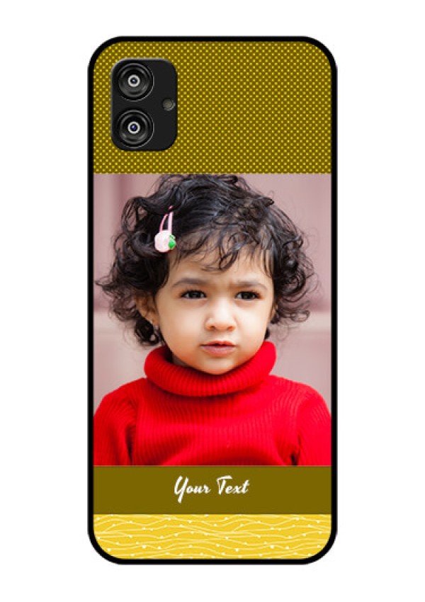 Samsung Galaxy F04 Custom Glass Phone Case - Simple Green Color Design