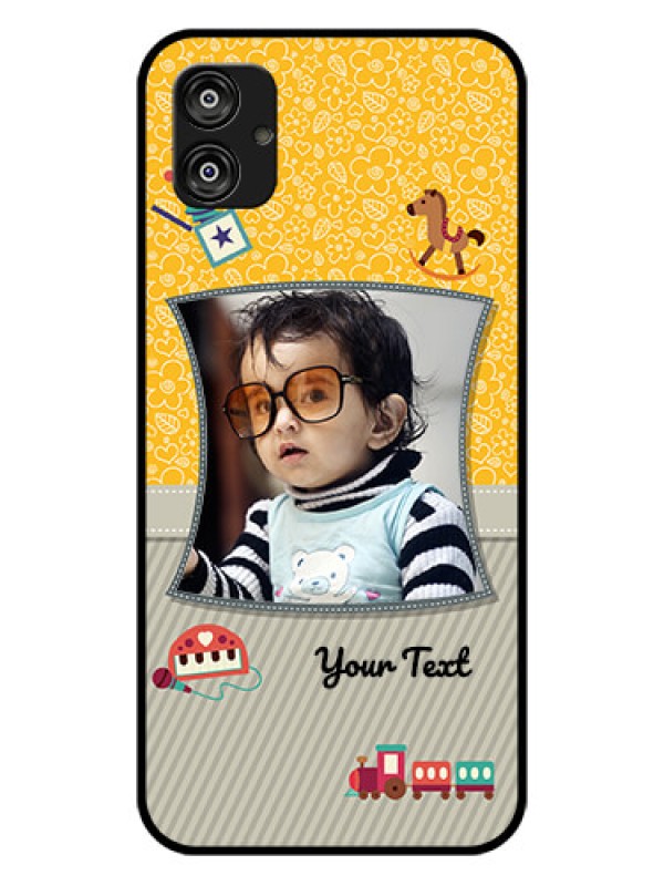 Custom Samsung Galaxy F04 Personalized Glass Phone Case - Baby Picture Upload Design