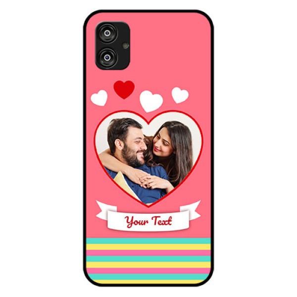 Samsung Galaxy F04 Photo Printing on Glass Case - Love Doodle Design Samsung Galaxy F04 Photo Printing on Glass Case - Love Doodle Design